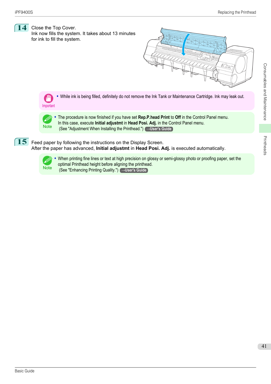 Canon imagePROGRAF iPF9400S User Manual | Page 41 / 154