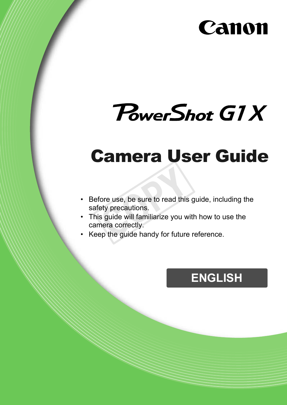 Canon PowerShot G1 X User Manual | 242 pages