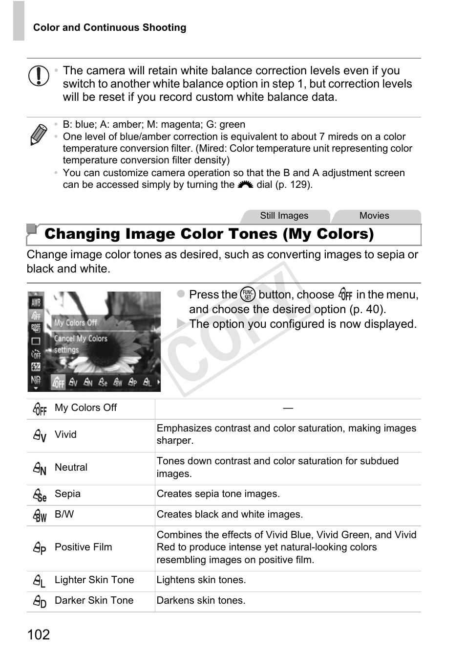 Cop y | Canon PowerShot G1 X User Manual | Page 102 / 242