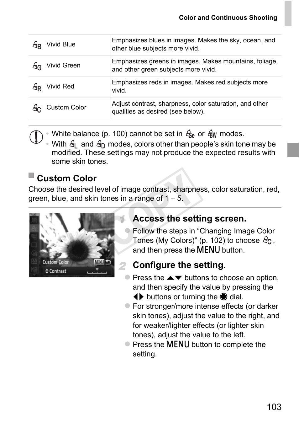 Cop y | Canon PowerShot G1 X User Manual | Page 103 / 242
