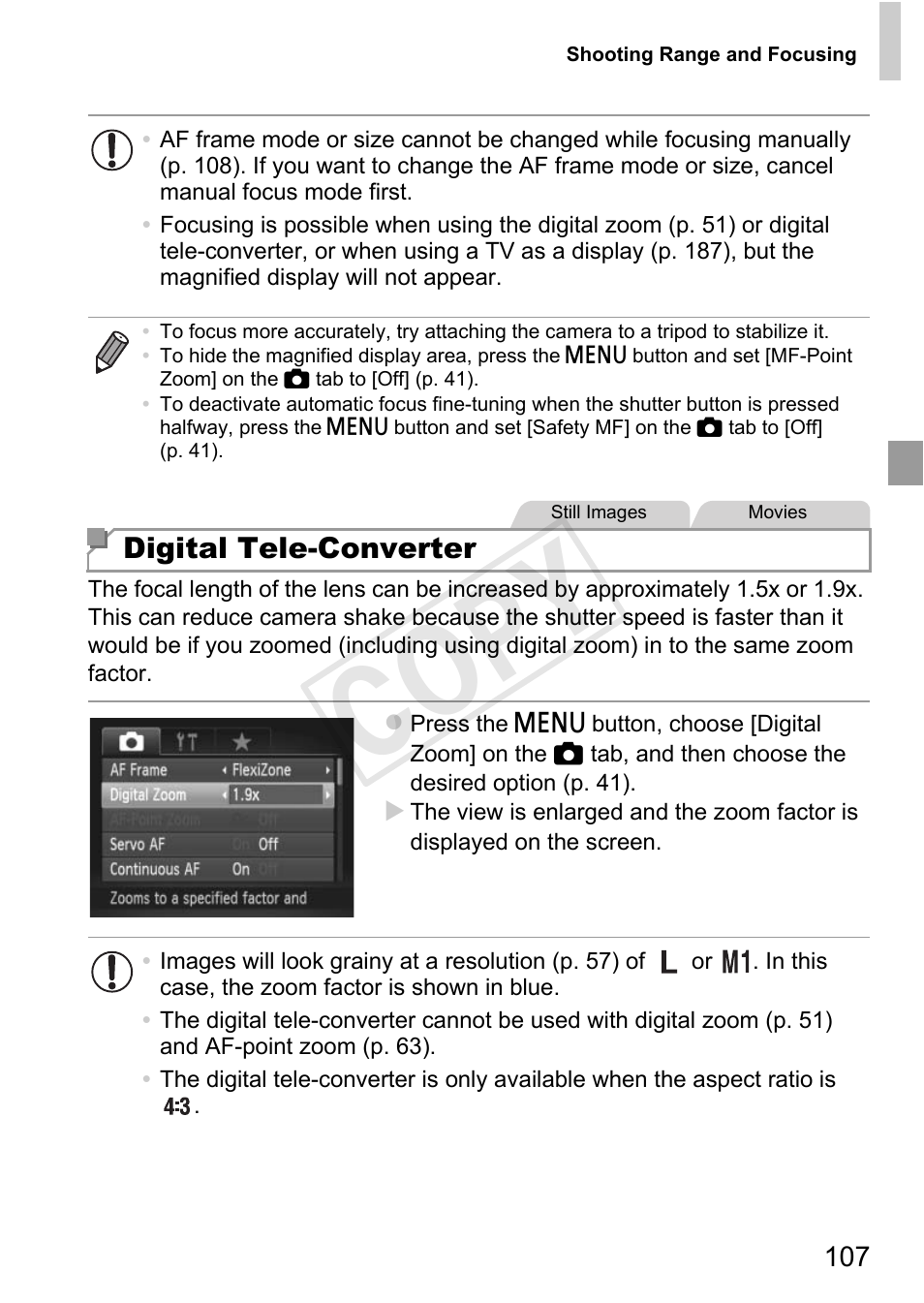 Cop y | Canon PowerShot G1 X User Manual | Page 107 / 242