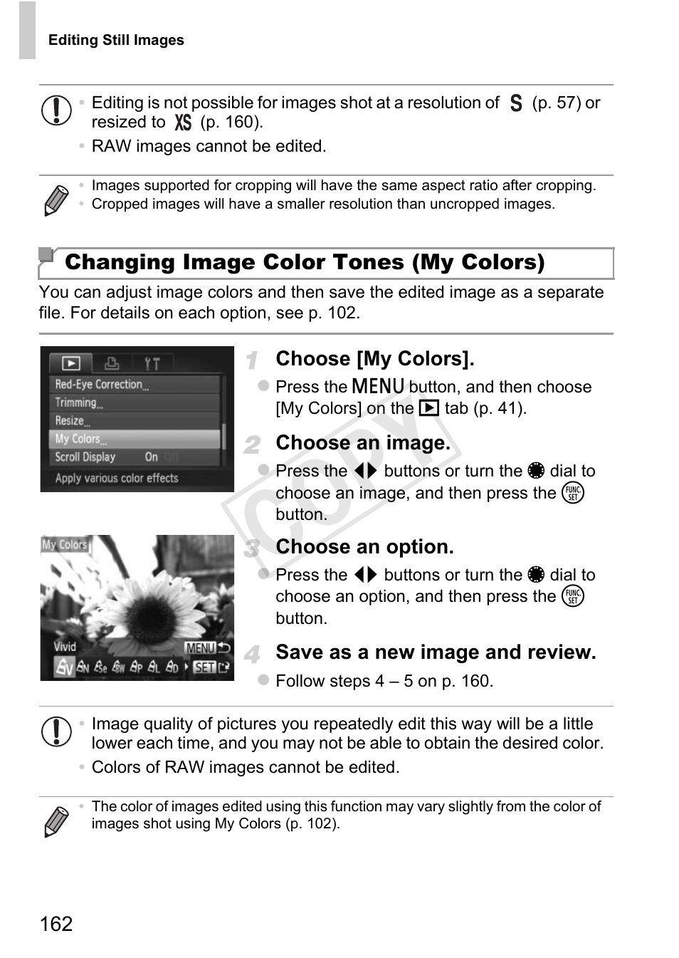 Cop y | Canon PowerShot G1 X User Manual | Page 162 / 242