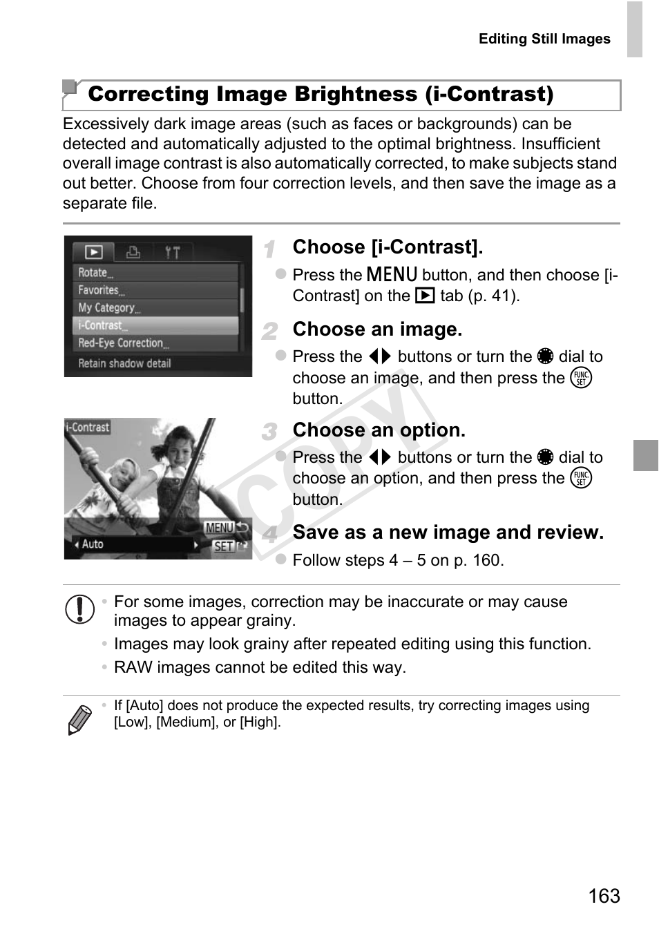 P. 163), Cop y | Canon PowerShot G1 X User Manual | Page 163 / 242