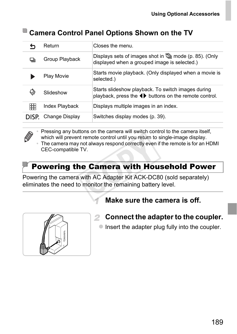 Cop y | Canon PowerShot G1 X User Manual | Page 189 / 242