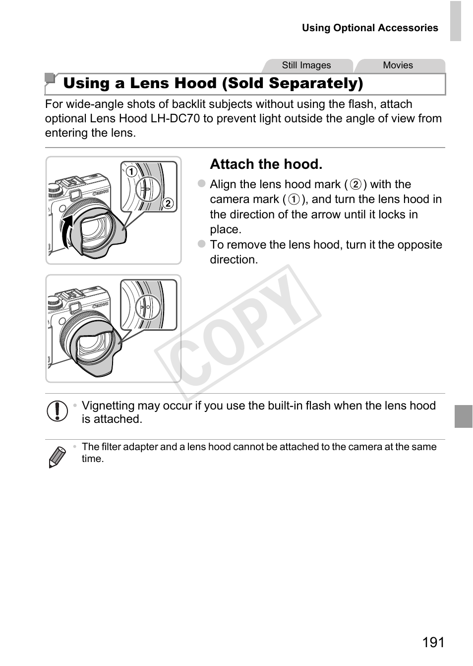 Cop y | Canon PowerShot G1 X User Manual | Page 191 / 242