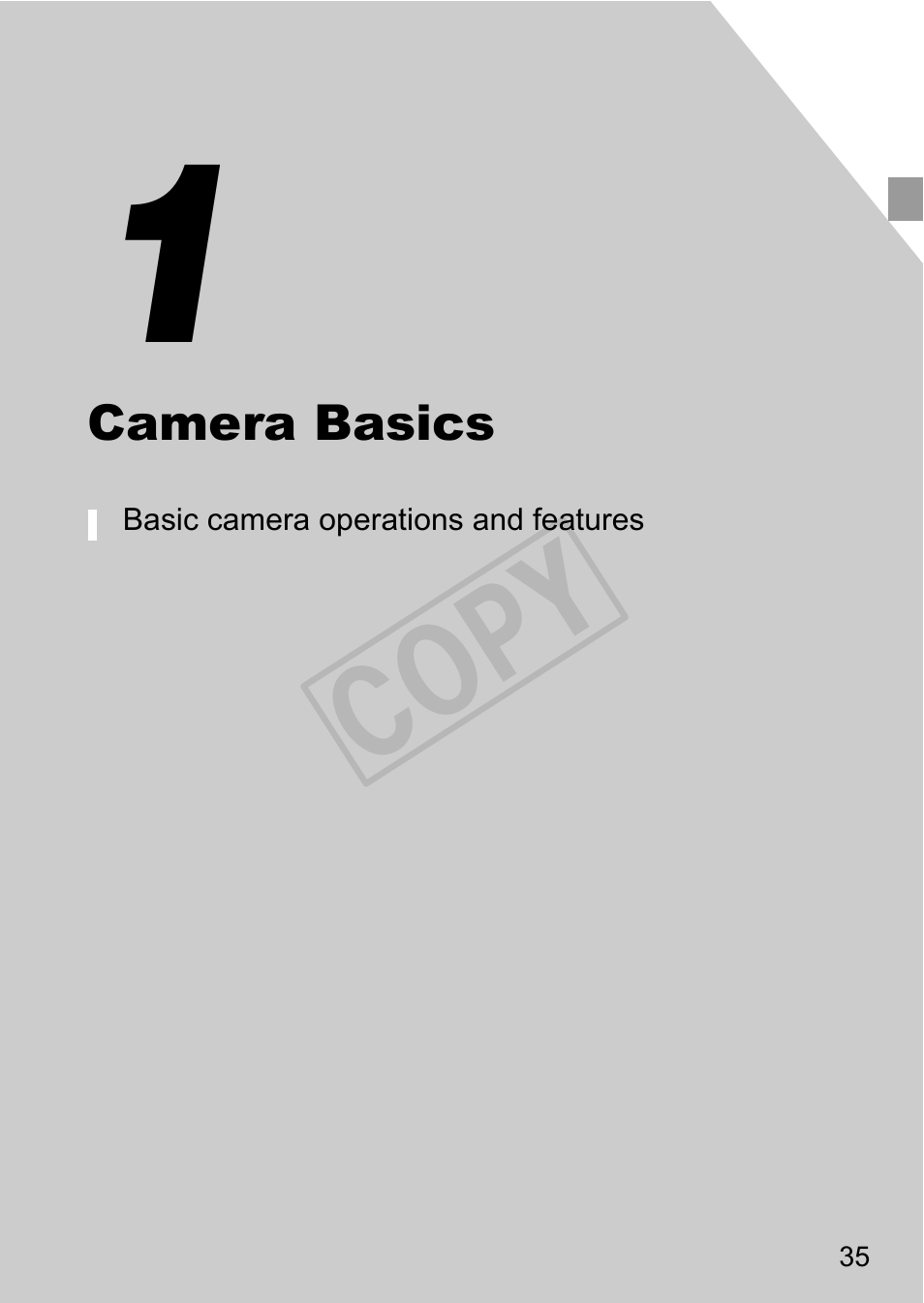 Camera basics, Cop y | Canon PowerShot G1 X User Manual | Page 35 / 242