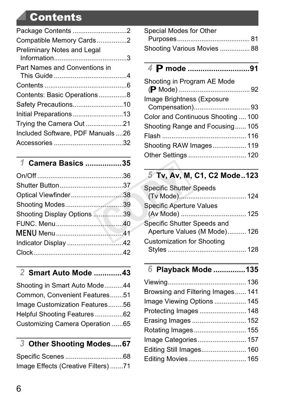 Canon PowerShot G1 X User Manual | Page 6 / 242