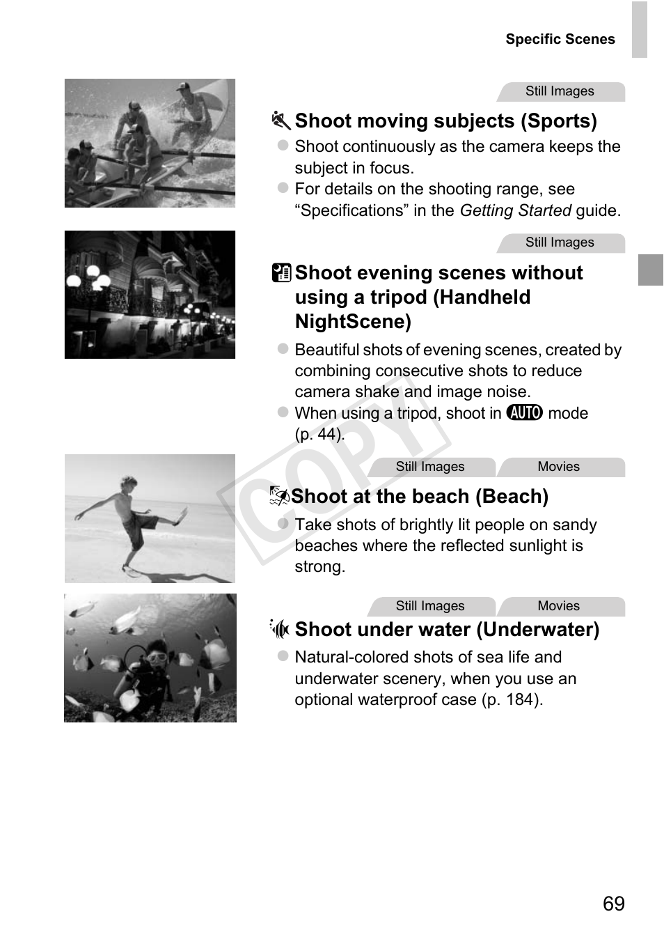 P. 69), P. 69, Cop y | Canon PowerShot G1 X User Manual | Page 69 / 242