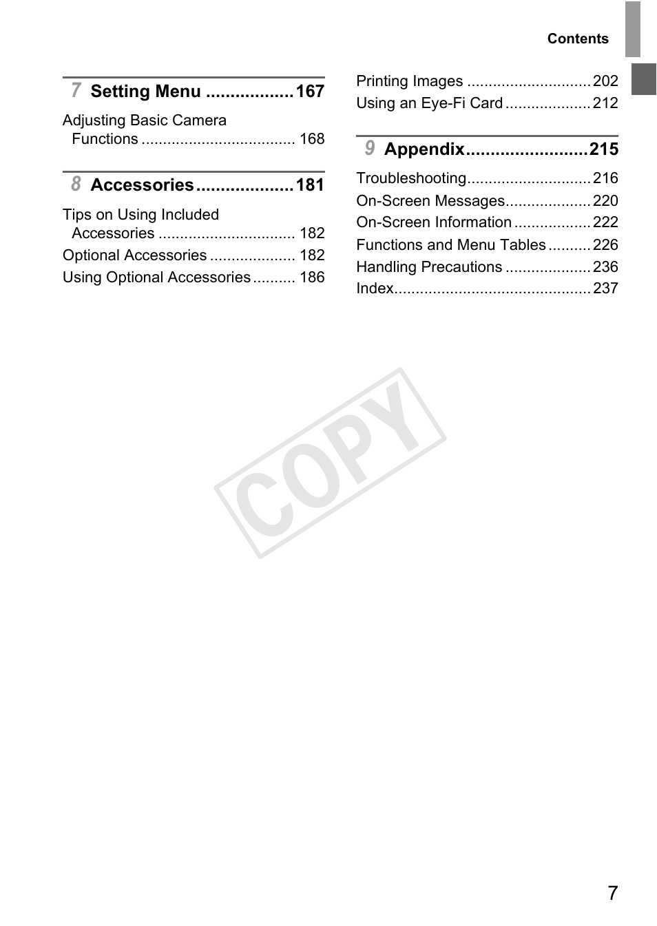 Cop y | Canon PowerShot G1 X User Manual | Page 7 / 242