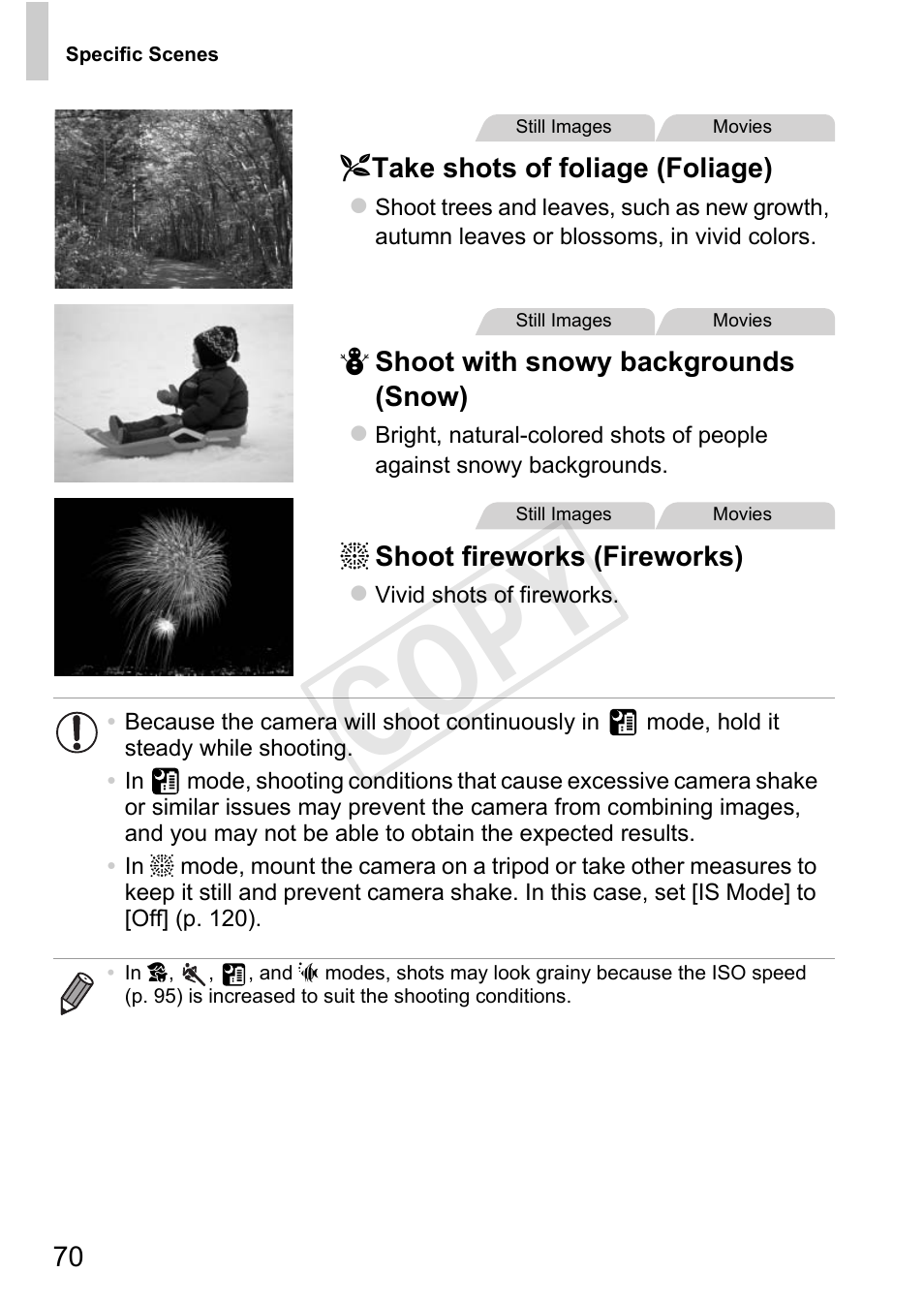 P. 70), Cop y | Canon PowerShot G1 X User Manual | Page 70 / 242