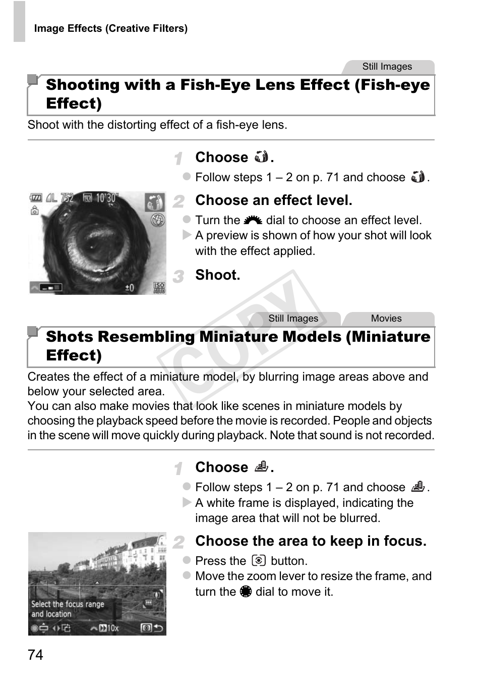 P. 74), Cop y | Canon PowerShot G1 X User Manual | Page 74 / 242