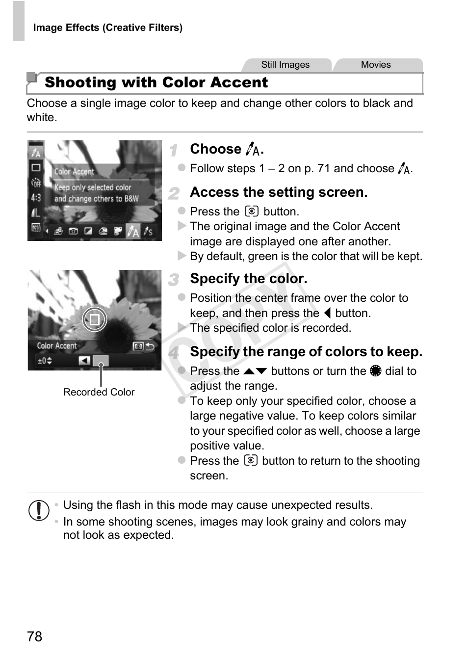 Cop y | Canon PowerShot G1 X User Manual | Page 78 / 242