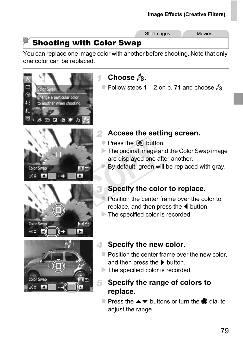 Cop y | Canon PowerShot G1 X User Manual | Page 79 / 242