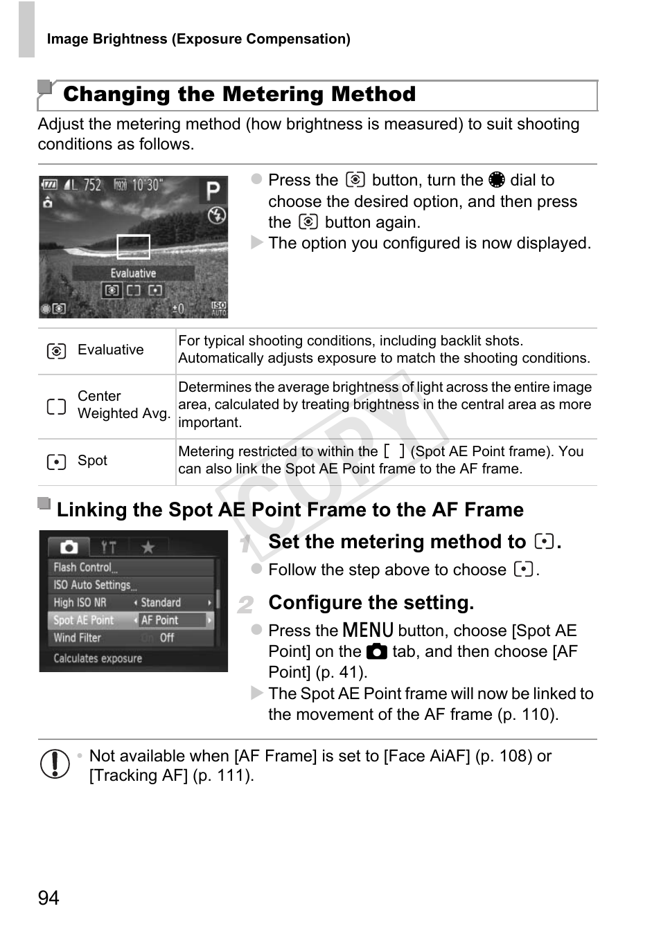 Cop y | Canon PowerShot G1 X User Manual | Page 94 / 242