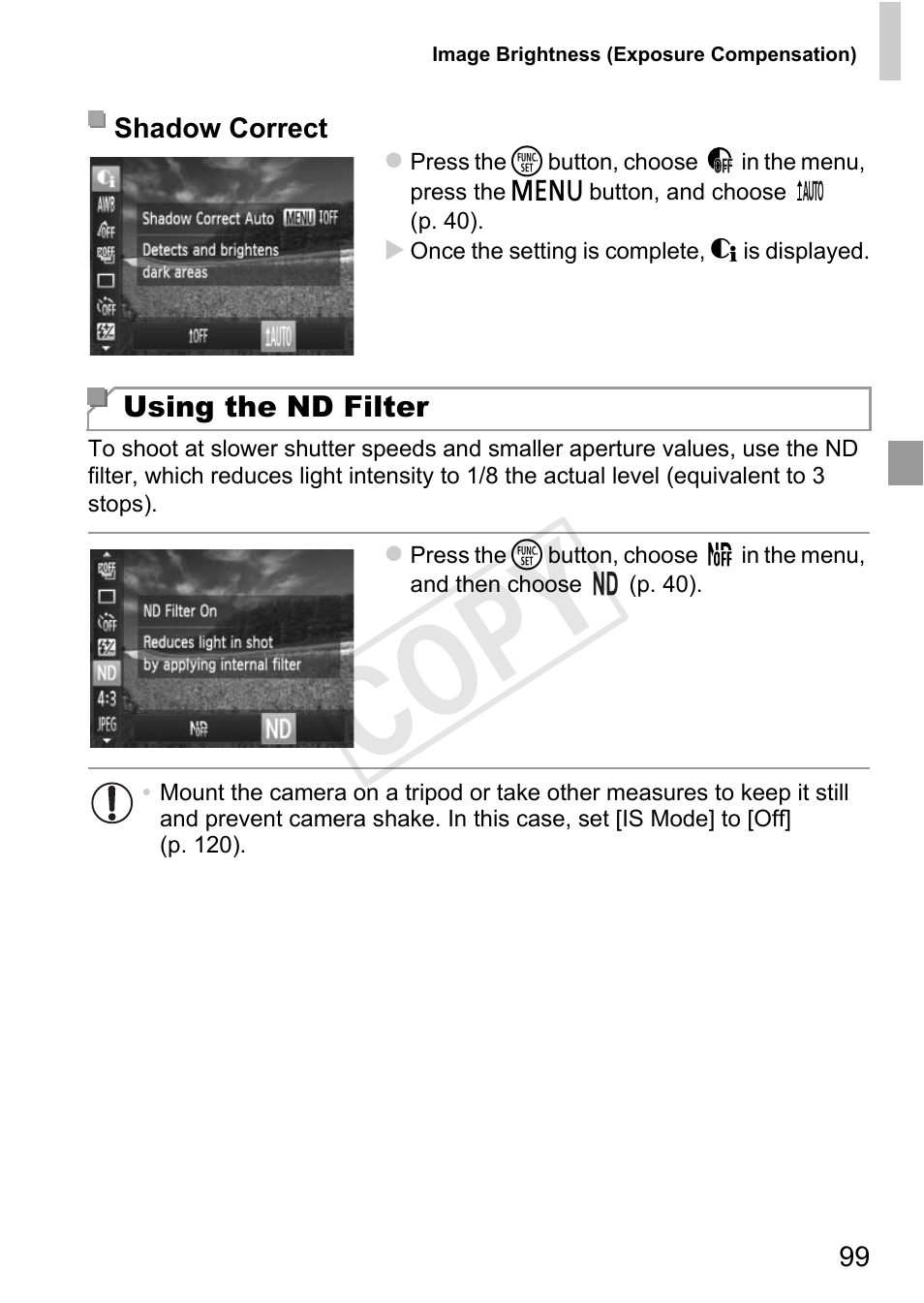 Cop y | Canon PowerShot G1 X User Manual | Page 99 / 242