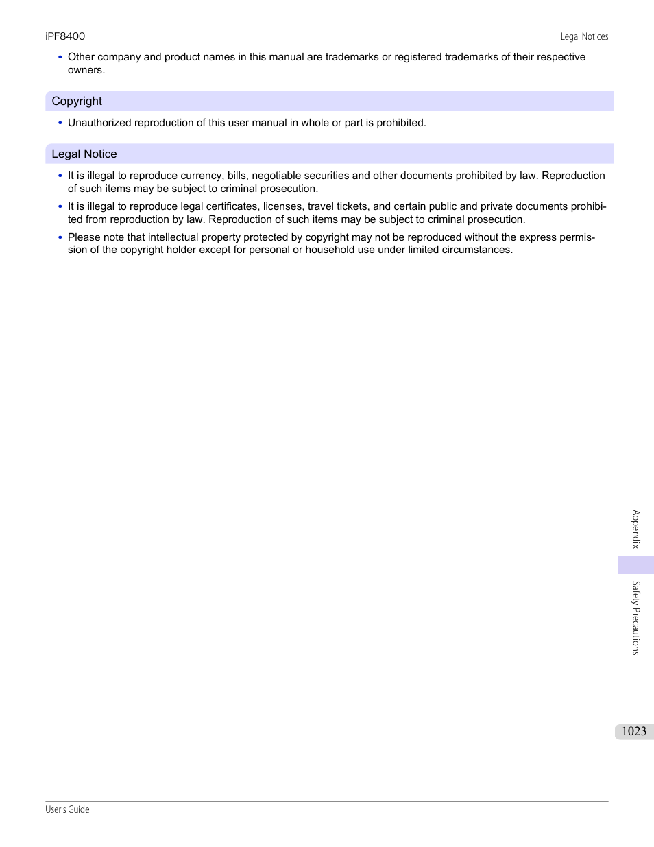 Canon imagePROGRAF iPF8400 User Manual | Page 1023 / 1046