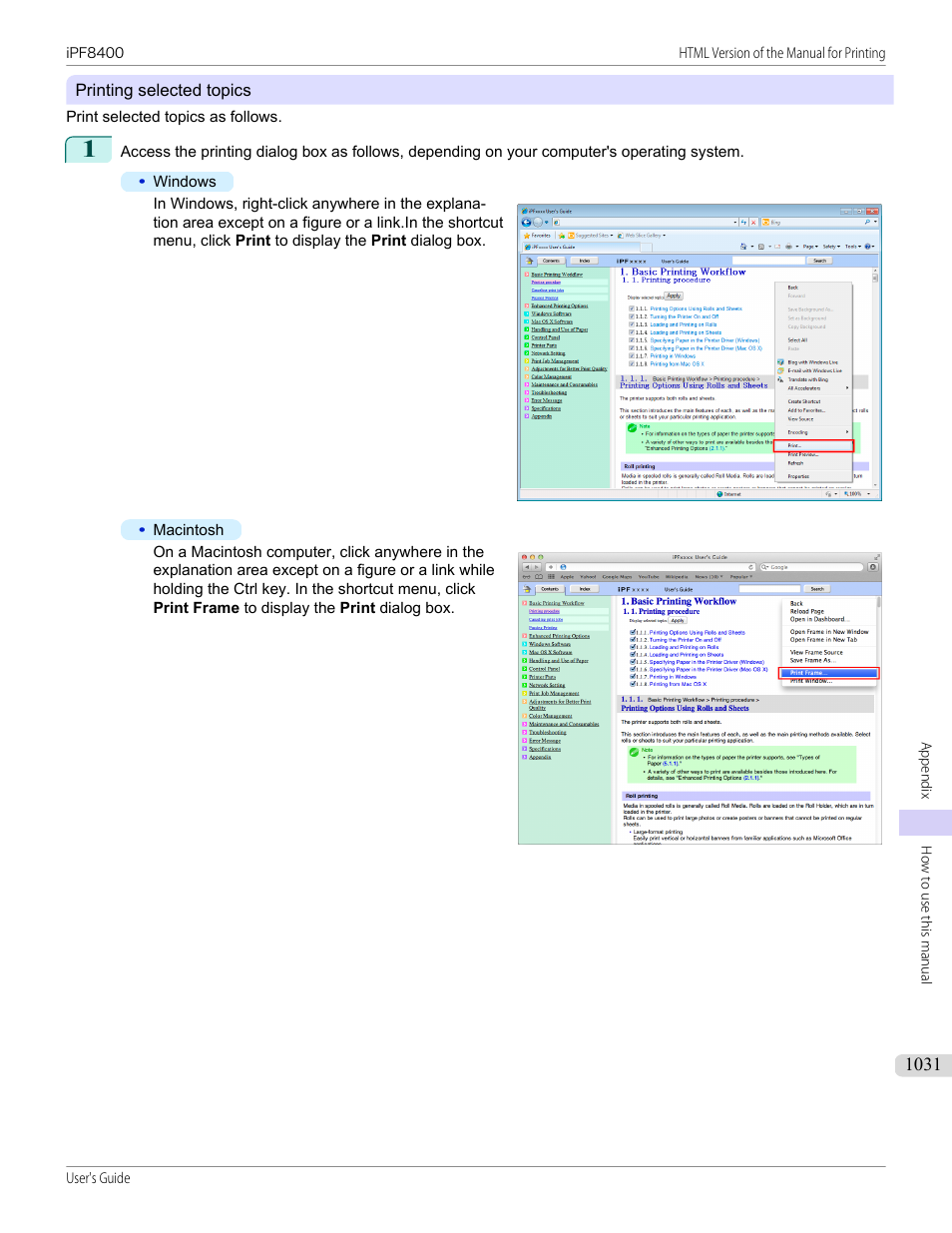 Canon imagePROGRAF iPF8400 User Manual | Page 1031 / 1046