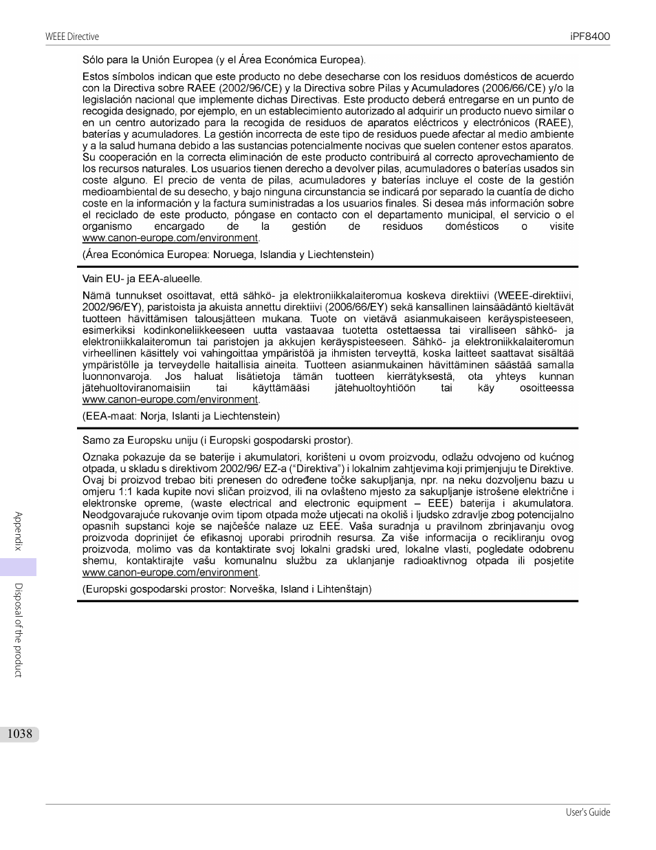 Canon imagePROGRAF iPF8400 User Manual | Page 1038 / 1046
