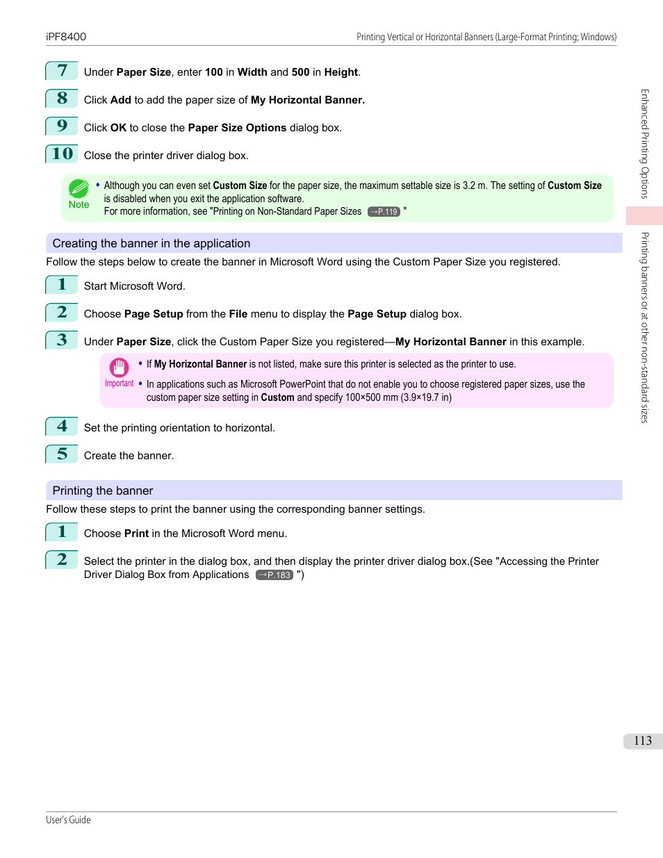 Canon imagePROGRAF iPF8400 User Manual | Page 113 / 1046