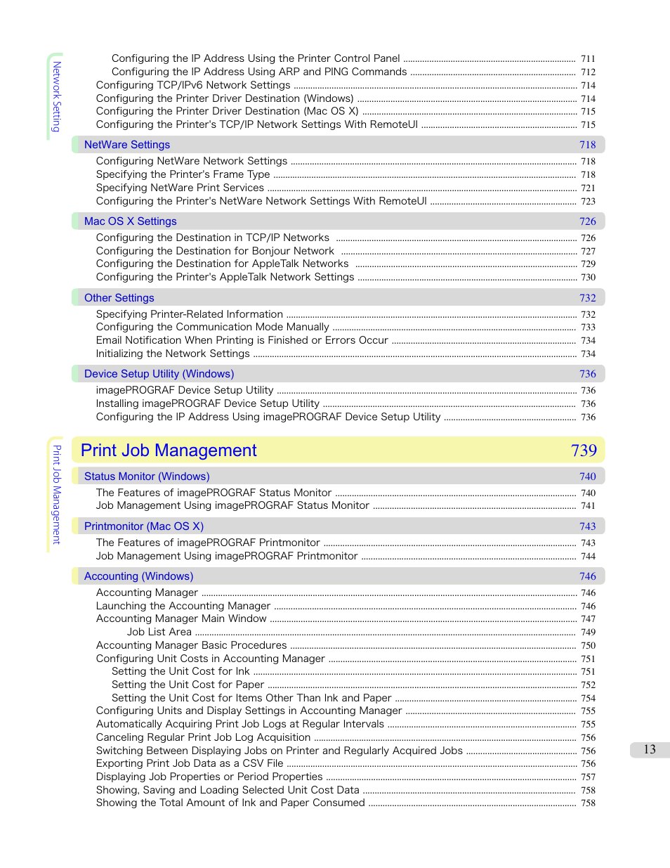Print job management 739 | Canon imagePROGRAF iPF8400 User Manual | Page 13 / 1046