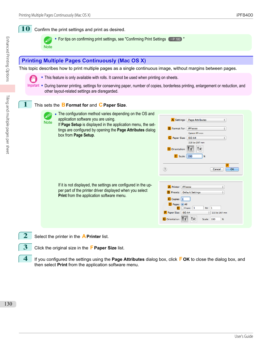 P.130 | Canon imagePROGRAF iPF8400 User Manual | Page 130 / 1046
