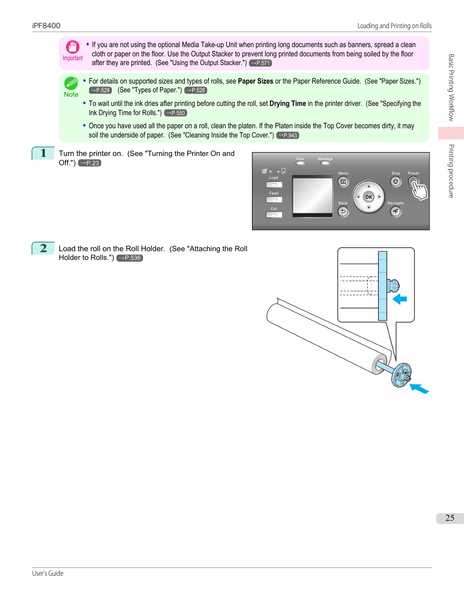 Canon imagePROGRAF iPF8400 User Manual | Page 25 / 1046