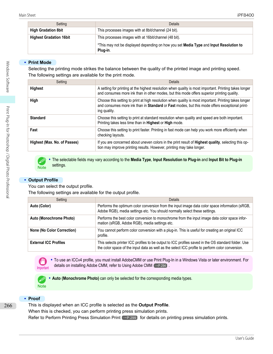 Canon imagePROGRAF iPF8400 User Manual | Page 266 / 1046