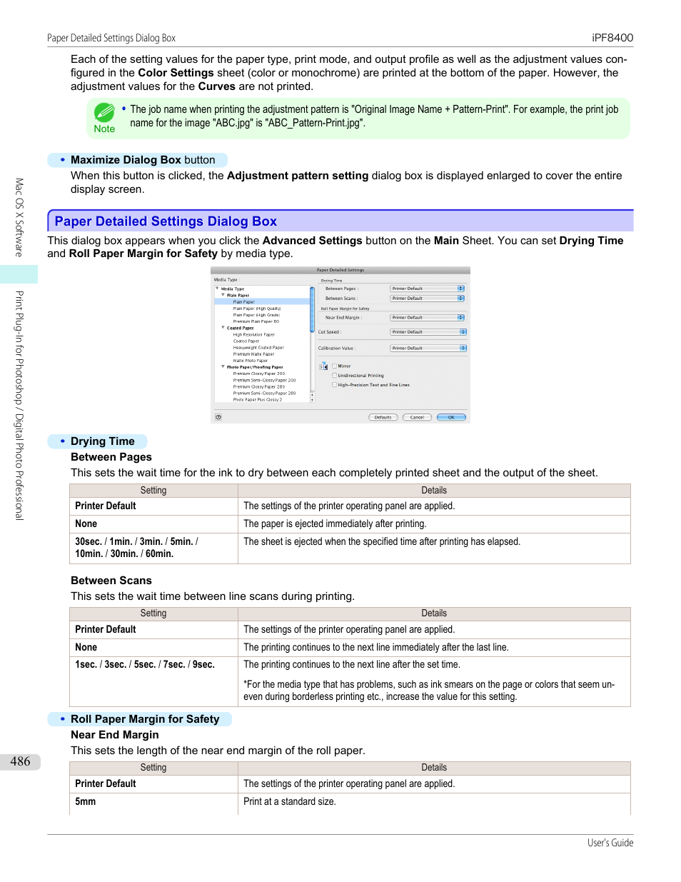 Paper detailed settings dialog box, P.486 | Canon imagePROGRAF iPF8400 User Manual | Page 486 / 1046