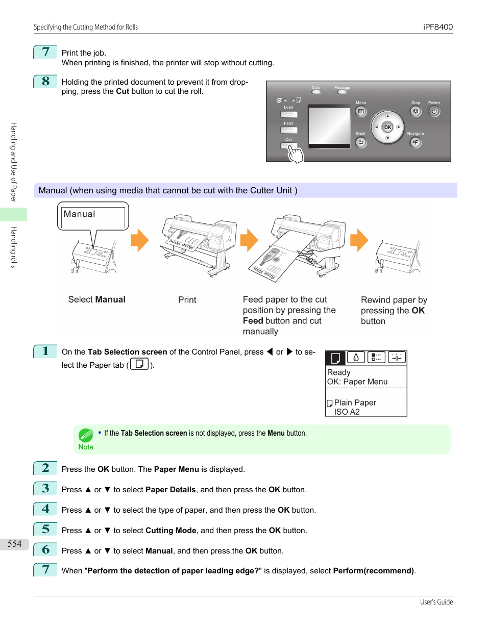 Manual | Canon imagePROGRAF iPF8400 User Manual | Page 554 / 1046