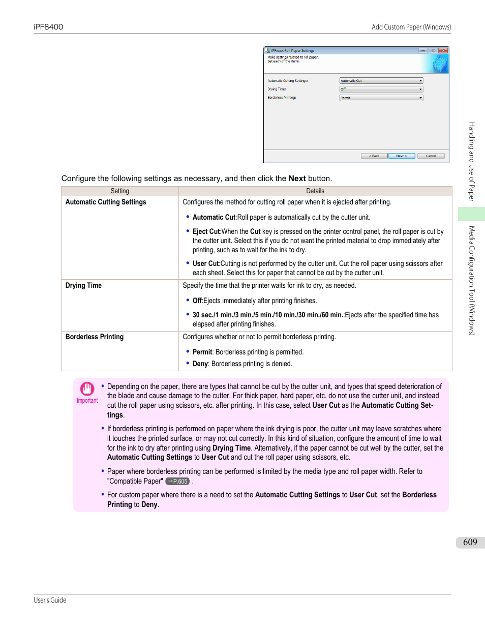 Canon imagePROGRAF iPF8400 User Manual | Page 609 / 1046
