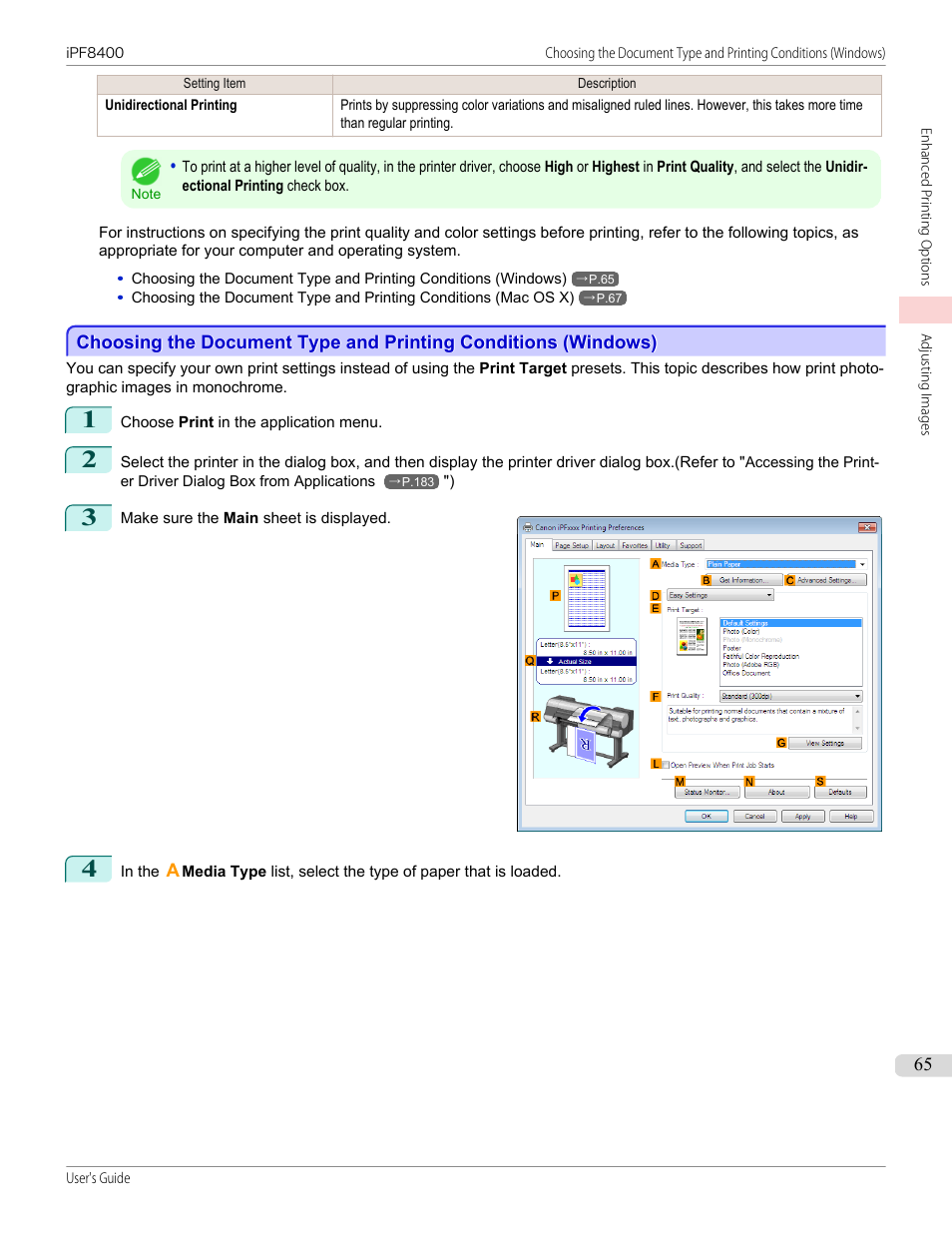 Canon imagePROGRAF iPF8400 User Manual | Page 65 / 1046