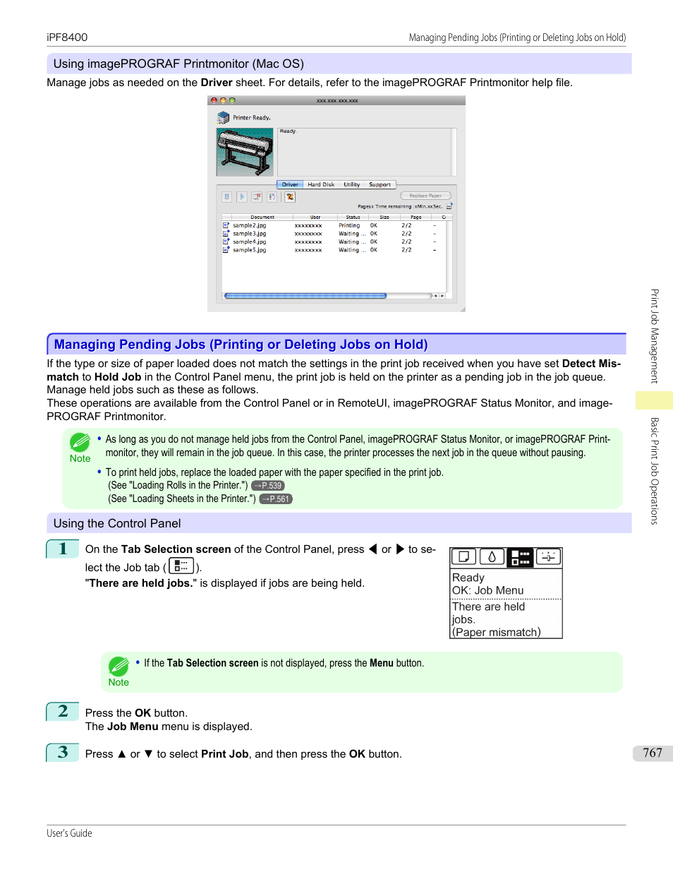 Canon imagePROGRAF iPF8400 User Manual | Page 767 / 1046