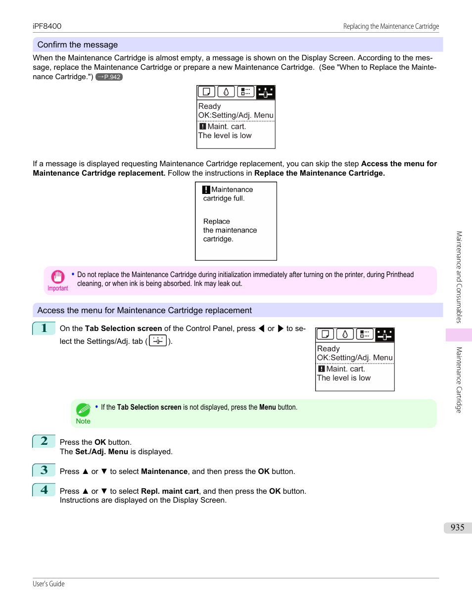 Canon imagePROGRAF iPF8400 User Manual | Page 935 / 1046