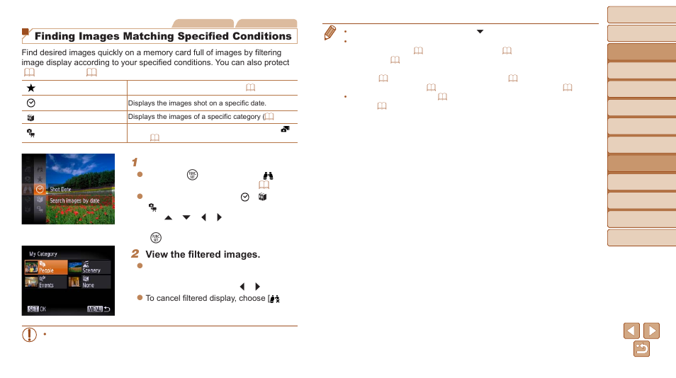 Finding images matching specified conditions | Canon PowerShot D30 User Manual | Page 84 / 153