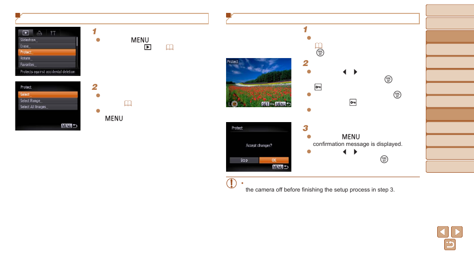 Using the menu, Choosing images individually | Canon PowerShot D30 User Manual | Page 88 / 153