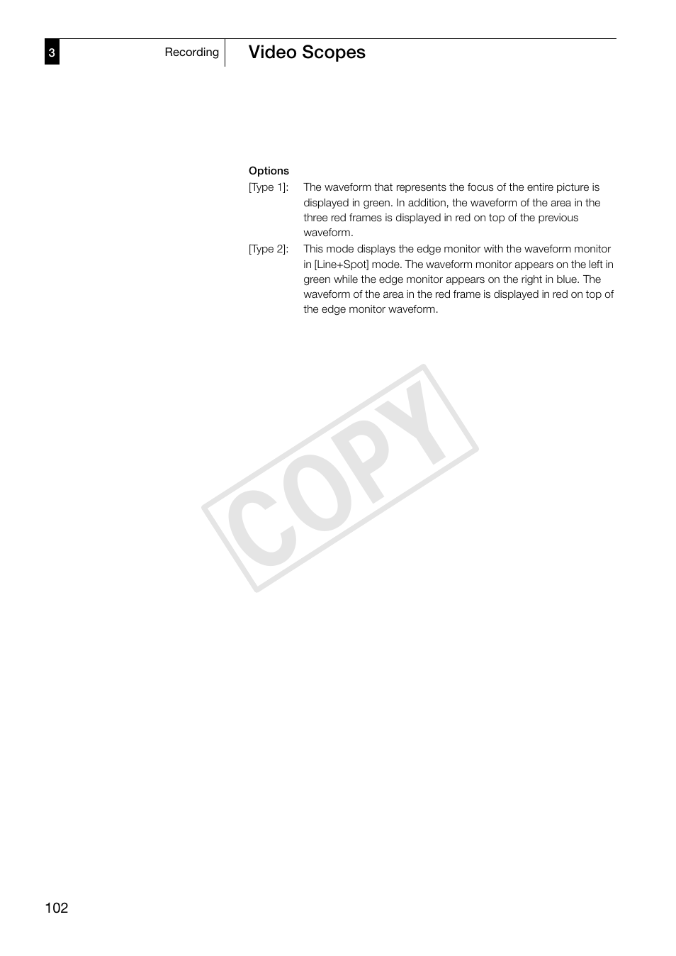 Cop y | Canon XF305 User Manual | Page 102 / 217