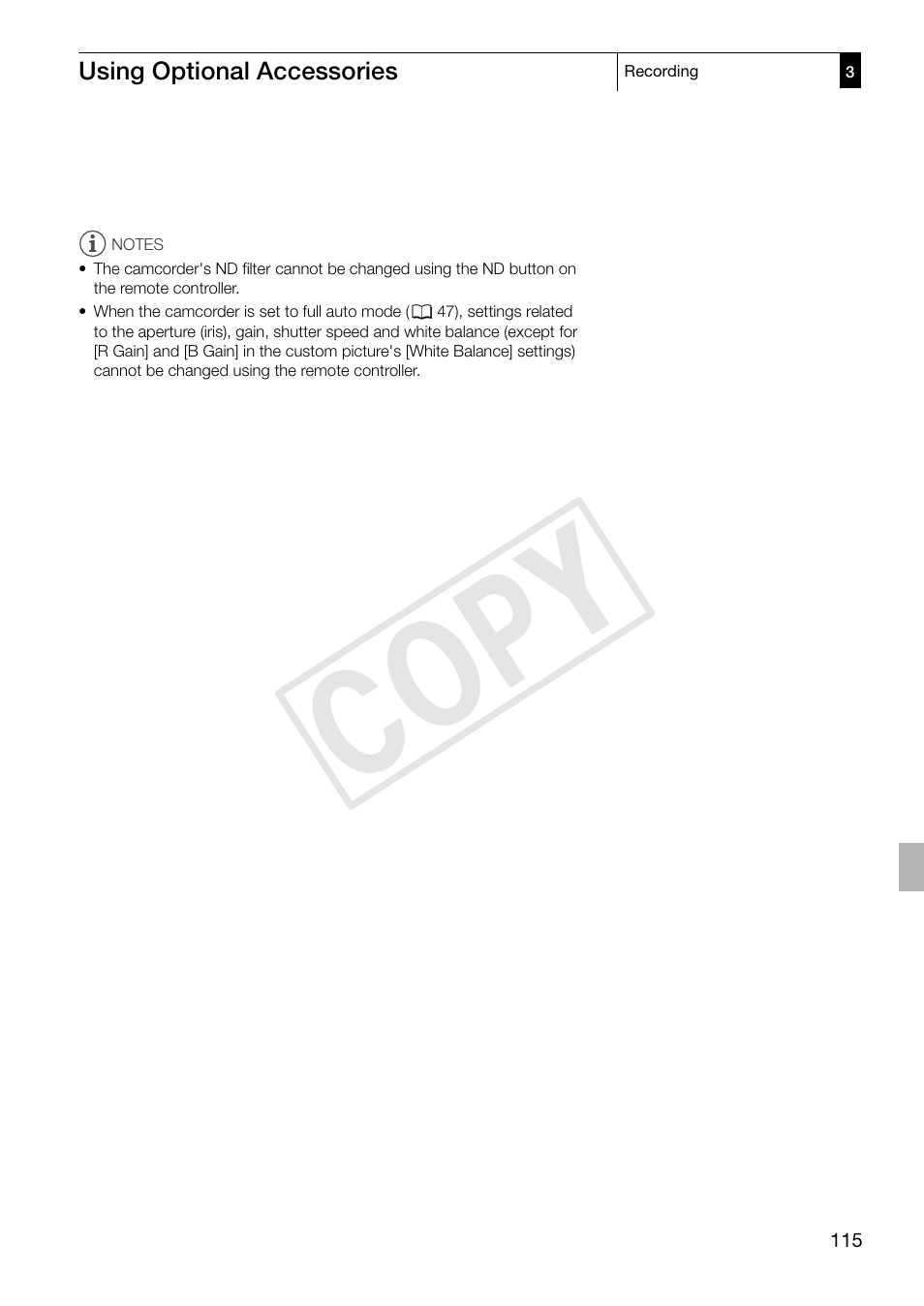 Cop y | Canon XF305 User Manual | Page 115 / 217