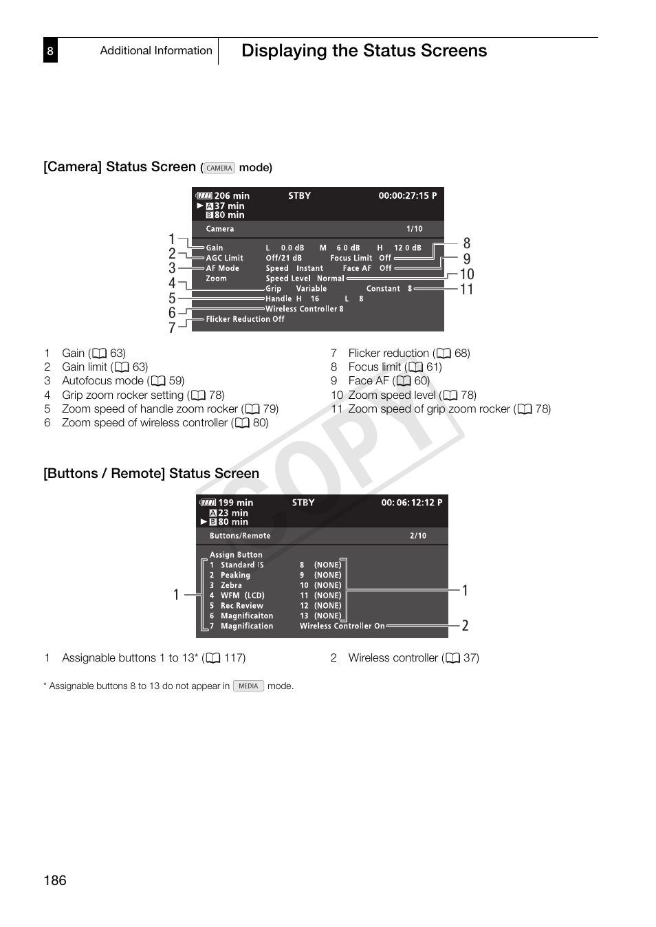 Cop y | Canon XF305 User Manual | Page 186 / 217