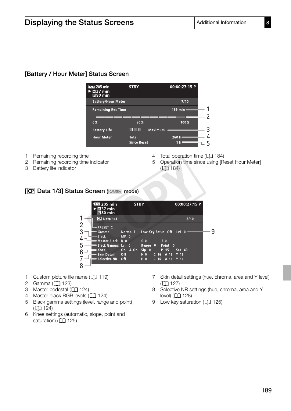 Cop y | Canon XF305 User Manual | Page 189 / 217