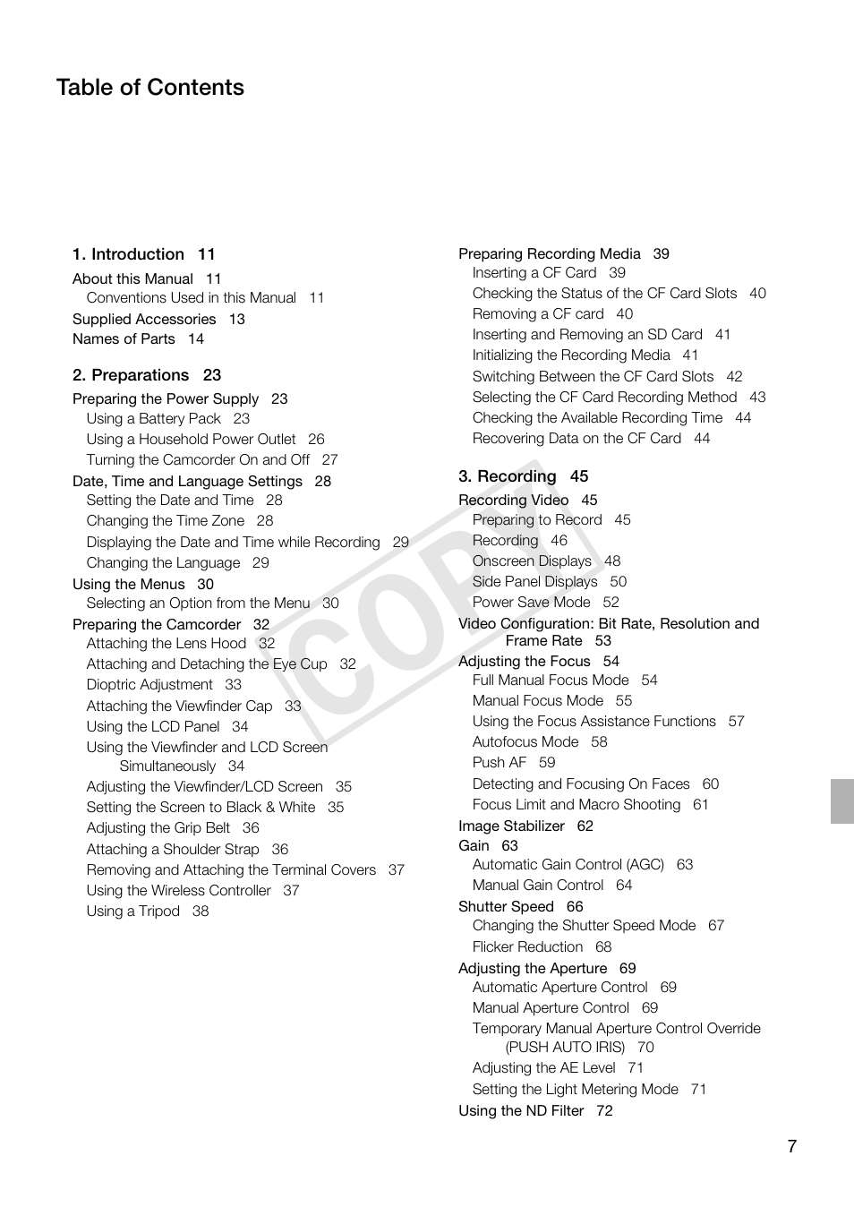 C op y | Canon XF305 User Manual | Page 7 / 217