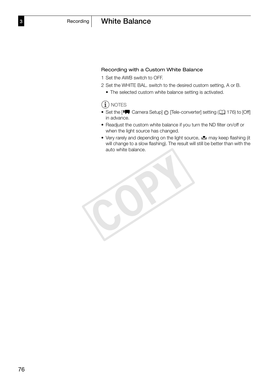 Cop y | Canon XF305 User Manual | Page 76 / 217