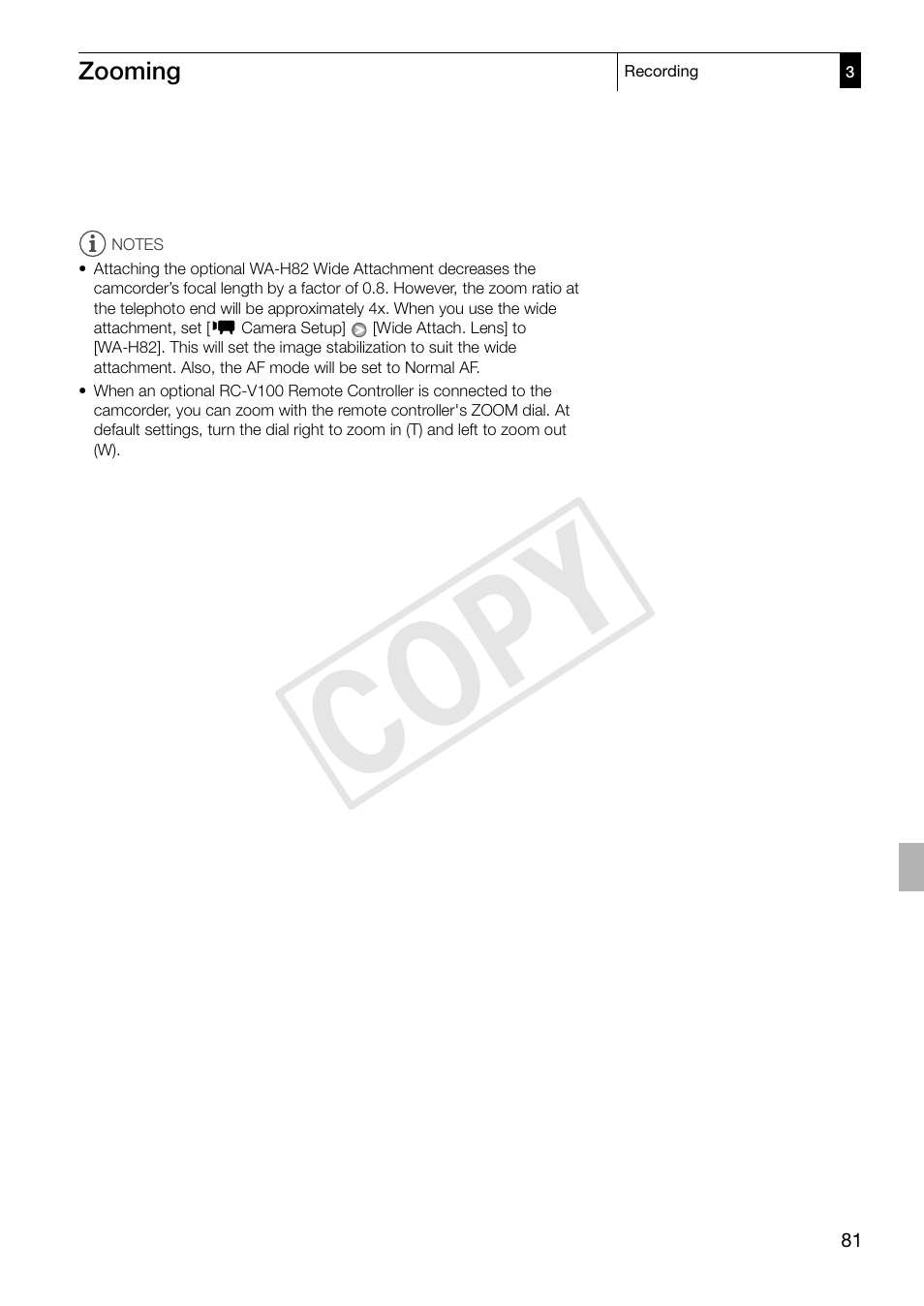 Cop y | Canon XF305 User Manual | Page 81 / 217