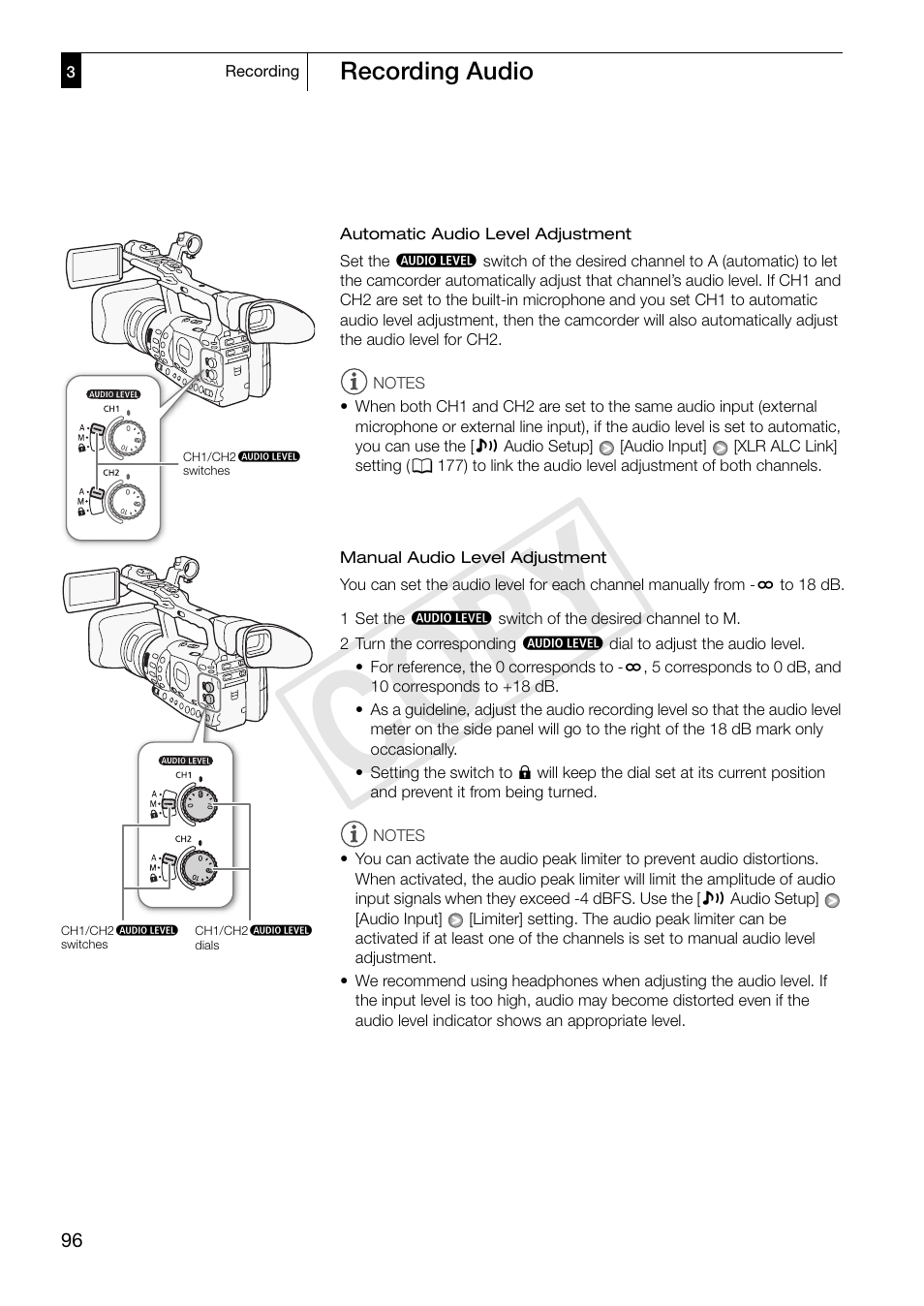 Cop y | Canon XF305 User Manual | Page 96 / 217