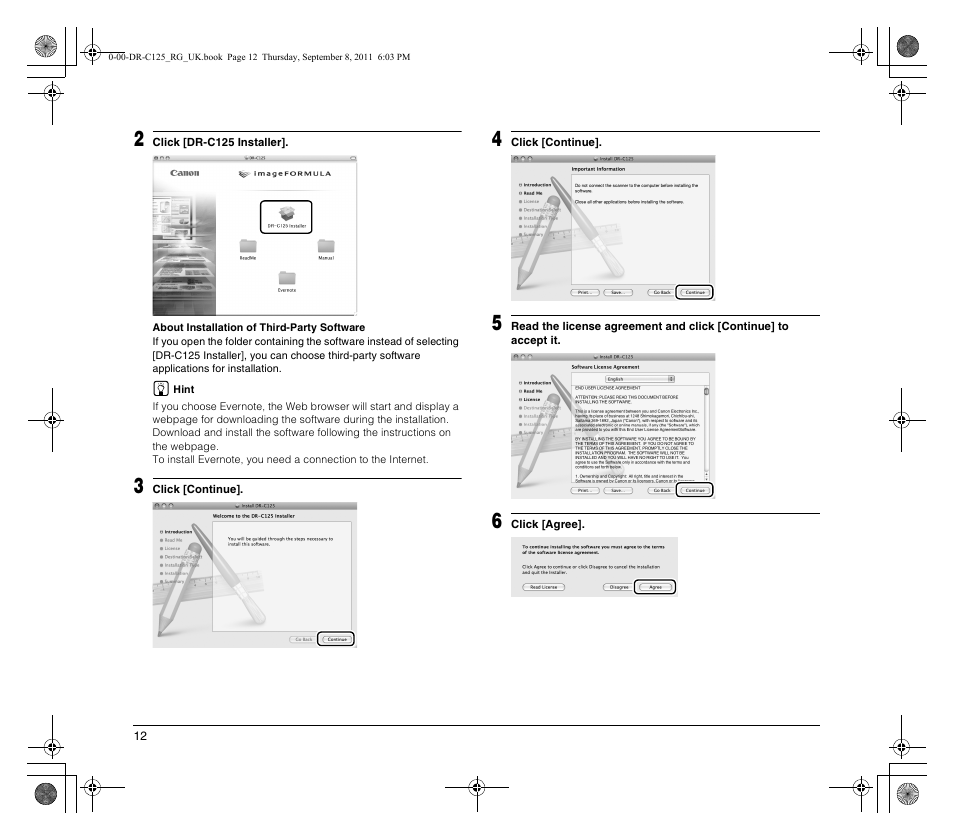 Canon imageFORMULA DR-C125 Document Scanner User Manual | Page 12 / 68