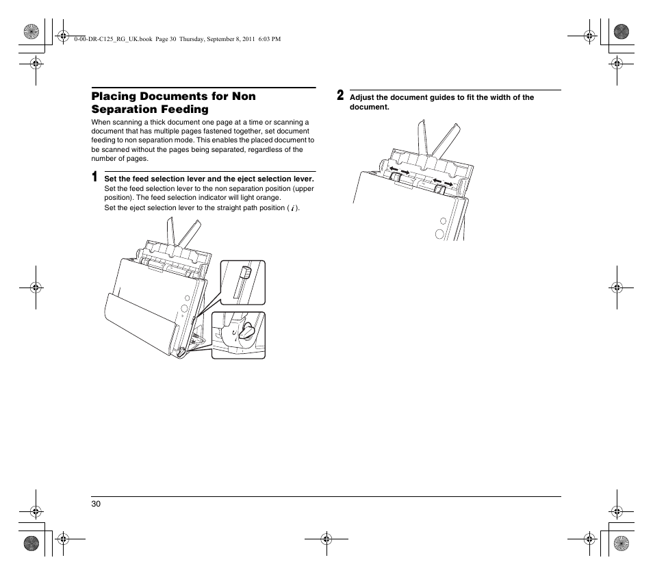 Canon imageFORMULA DR-C125 Document Scanner User Manual | Page 30 / 68
