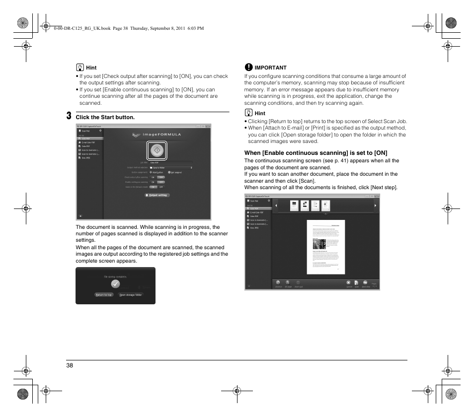 Canon imageFORMULA DR-C125 Document Scanner User Manual | Page 38 / 68