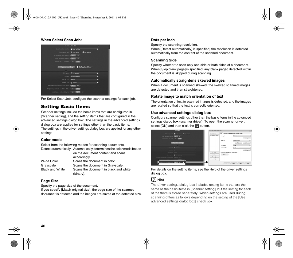 Canon imageFORMULA DR-C125 Document Scanner User Manual | Page 40 / 68