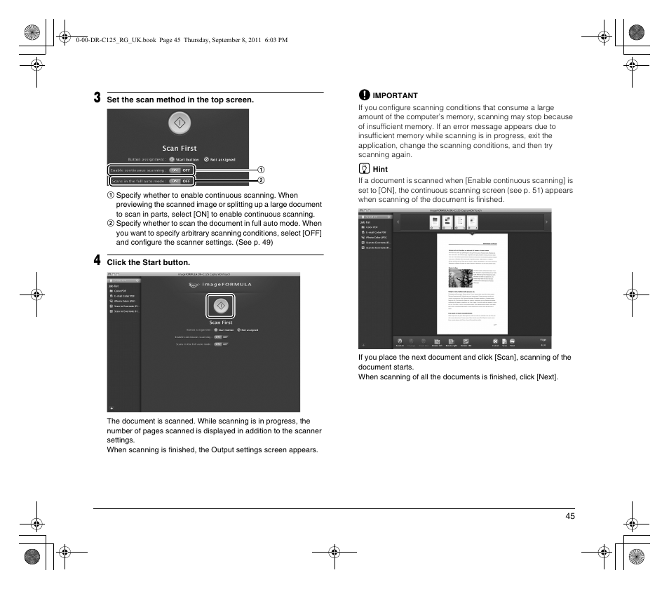 Canon imageFORMULA DR-C125 Document Scanner User Manual | Page 45 / 68