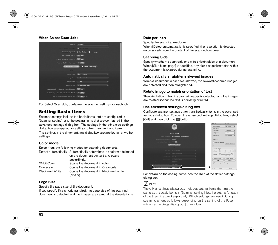 Canon imageFORMULA DR-C125 Document Scanner User Manual | Page 50 / 68