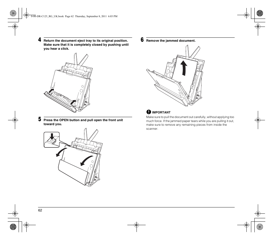 Canon imageFORMULA DR-C125 Document Scanner User Manual | Page 62 / 68